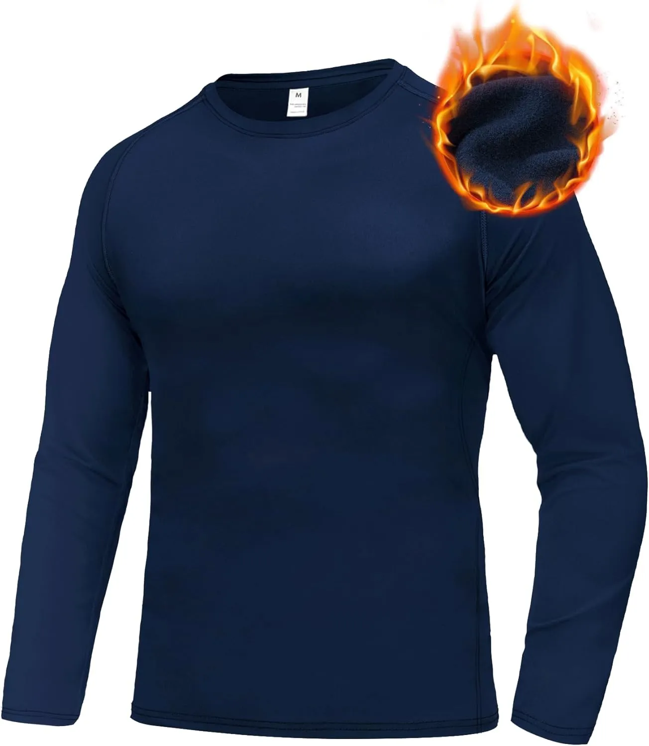 3-5 Pack Shirts for Men Long Sleeve Shirt Wicking Sun Tee Shirts UV Protection T-Shirt for Casual Fishing Hiking Swim