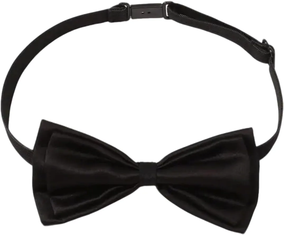 A&J DESIGN Boys Tuxedo Shirt Kids Pleated Dress Shirts with Bow Tie for 2-7 Years Old Boys Button Down Shirt