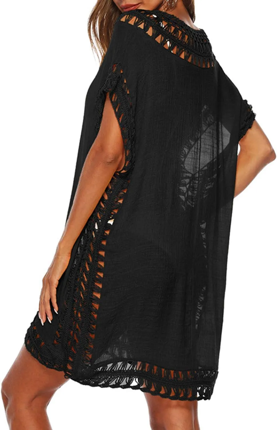 Adisputent Womens Swimsuits Cover Ups Crochet Chiffon Beach Cover Bathing Suit Bikini Wear Coverups Dress
