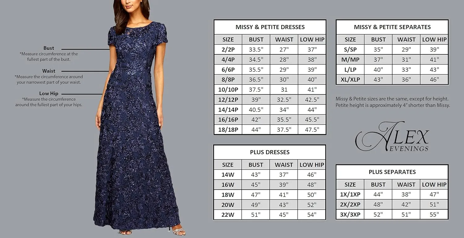 Alex Evenings Women's Shift Dress with Lace Jacket (Petite and Regular)