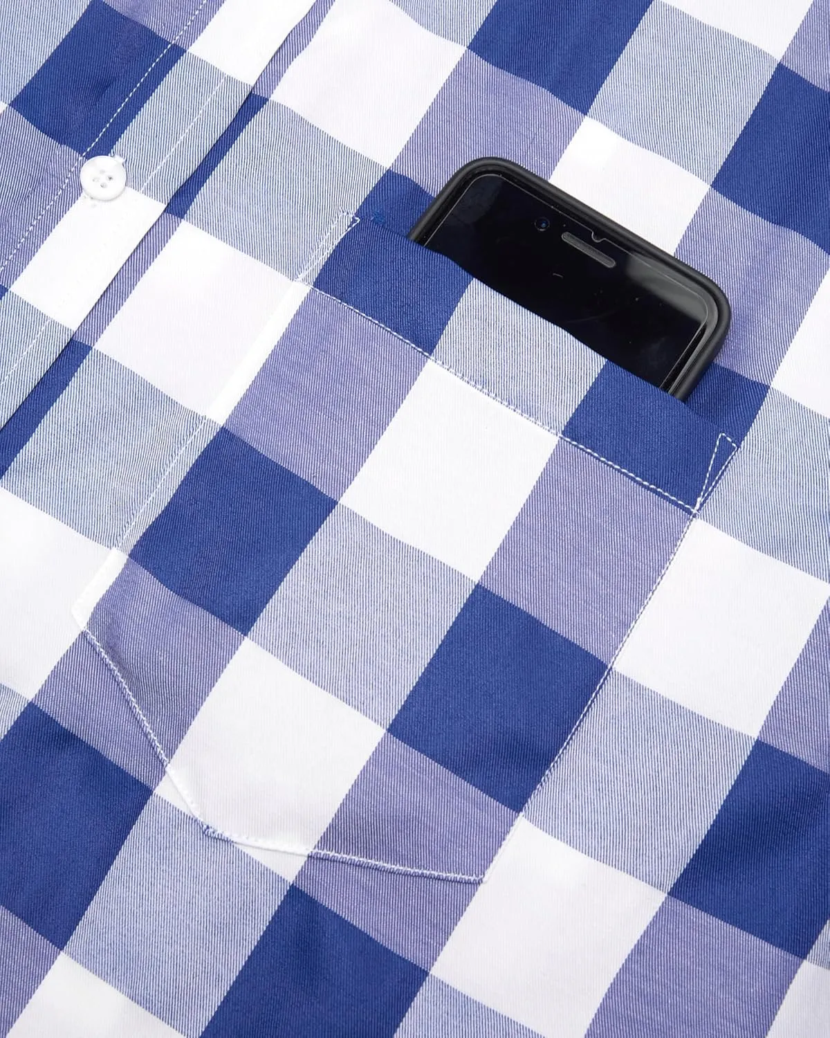 Alimens & Gentle Mens Plaid Short Sleeve Button Down Shirts Cotton Regular Fit Casual Gingham Shirts