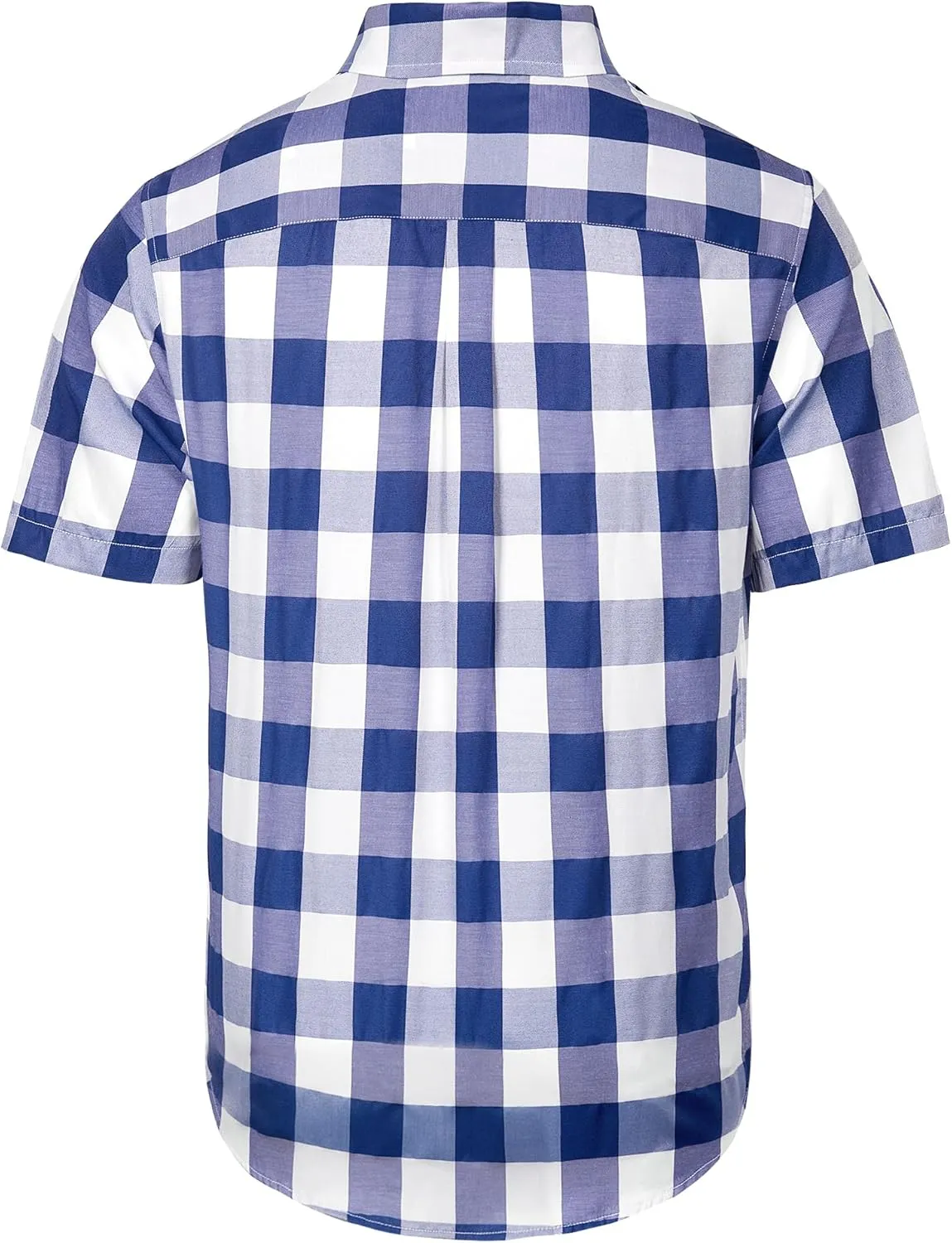 Alimens & Gentle Mens Plaid Short Sleeve Button Down Shirts Cotton Regular Fit Casual Gingham Shirts