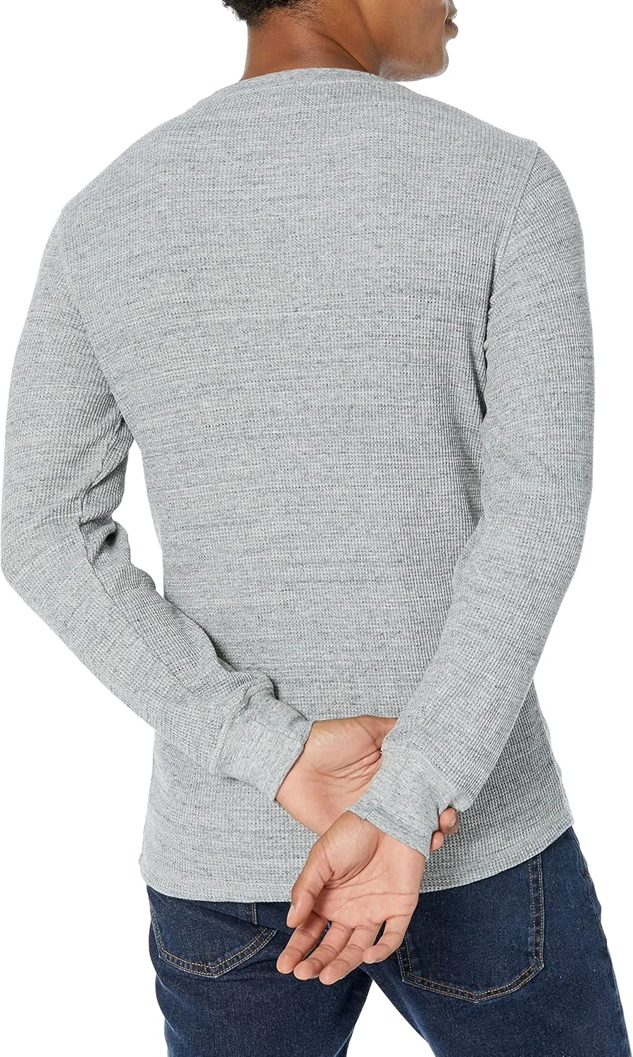 Amazon Essentials Men's Long Sleeve Slim-Fit Waffle Shirt