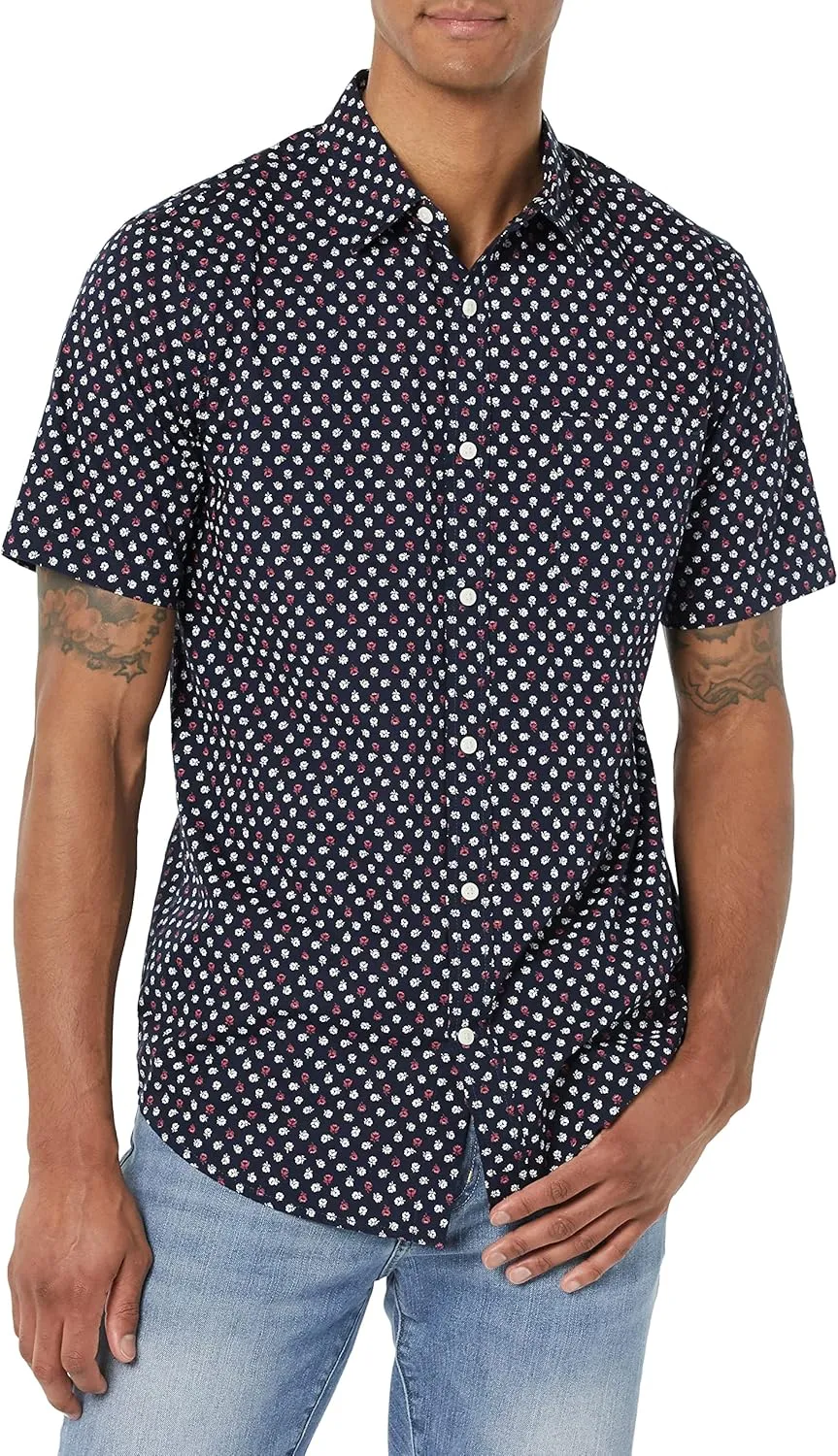 Amazon Essentials Men's Slim-Fit Short-Sleeve Poplin Shirt