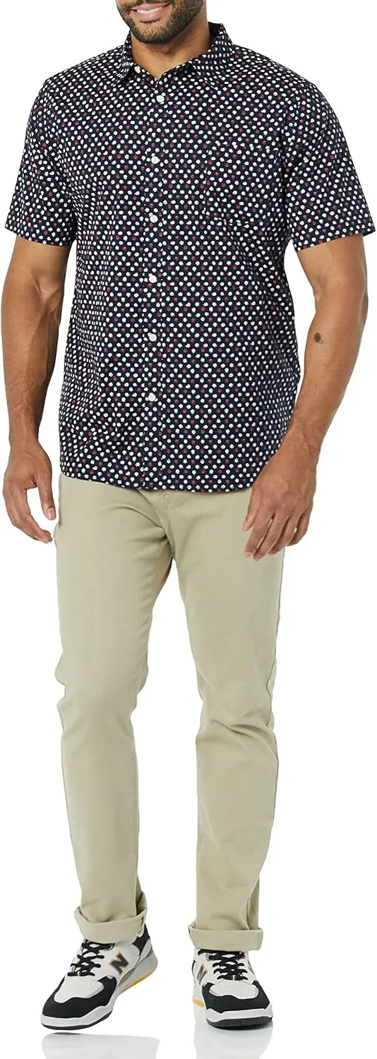 Amazon Essentials Men's Slim-Fit Short-Sleeve Poplin Shirt