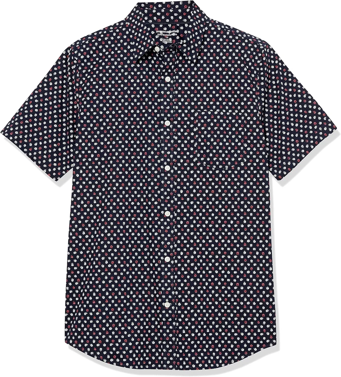 Amazon Essentials Men's Slim-Fit Short-Sleeve Poplin Shirt