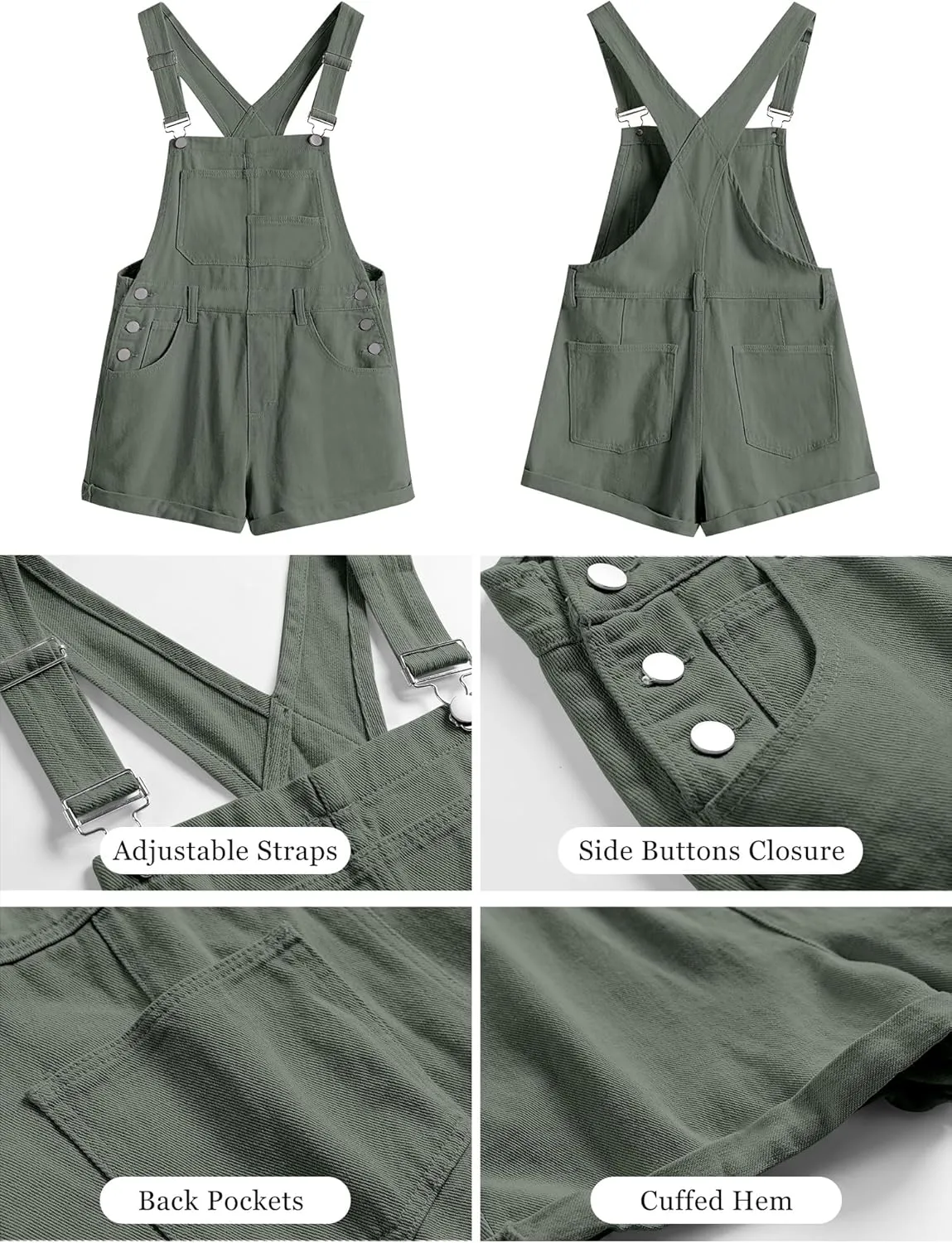 ANRABESS Overalls for Women Denim Shorts Overalls 2025 Summer Casual Loose Fit Adjustable Rompers Jean jumpsuit Bib Shortalls