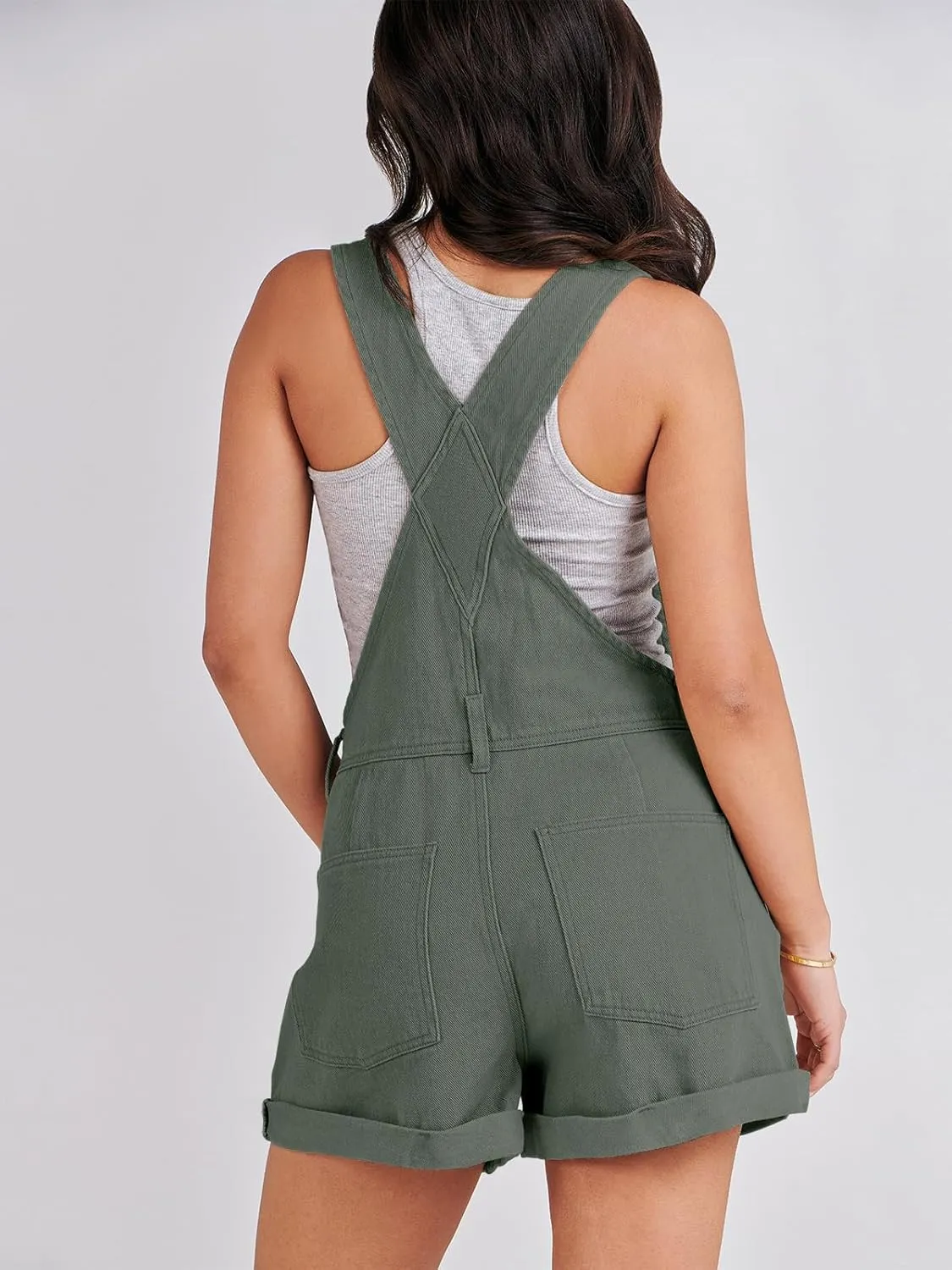 ANRABESS Overalls for Women Denim Shorts Overalls 2025 Summer Casual Loose Fit Adjustable Rompers Jean jumpsuit Bib Shortalls