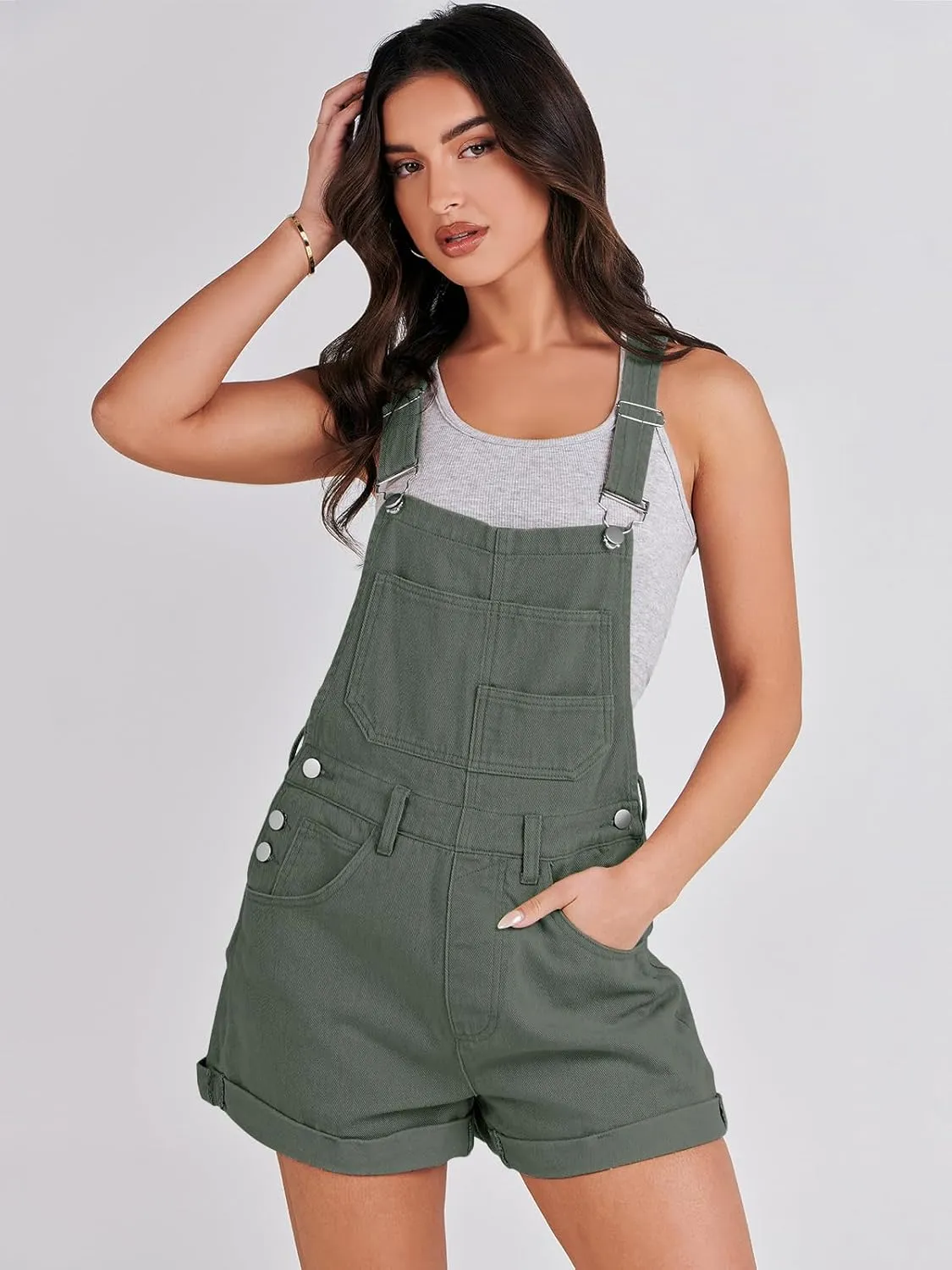 ANRABESS Overalls for Women Denim Shorts Overalls 2025 Summer Casual Loose Fit Adjustable Rompers Jean jumpsuit Bib Shortalls