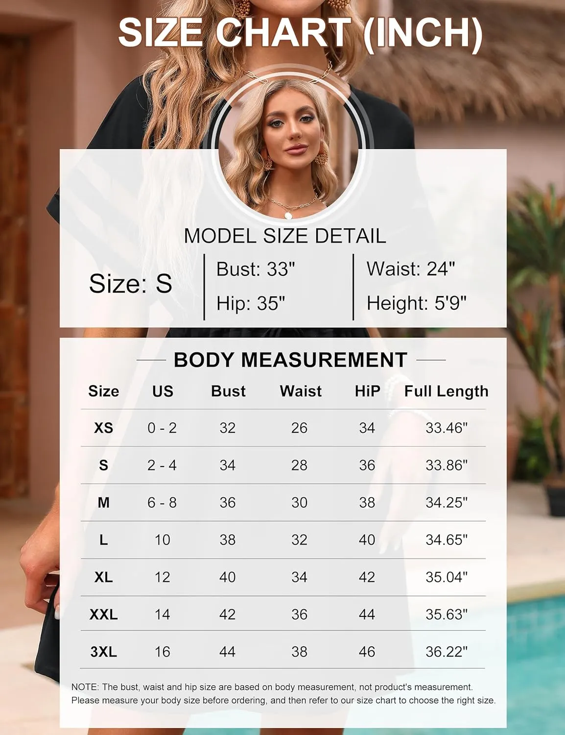 BMJL Womens Swimsuit Coverup Beach Dress V Neck Chiffon Bathing Suit Cover Ups Swimwear