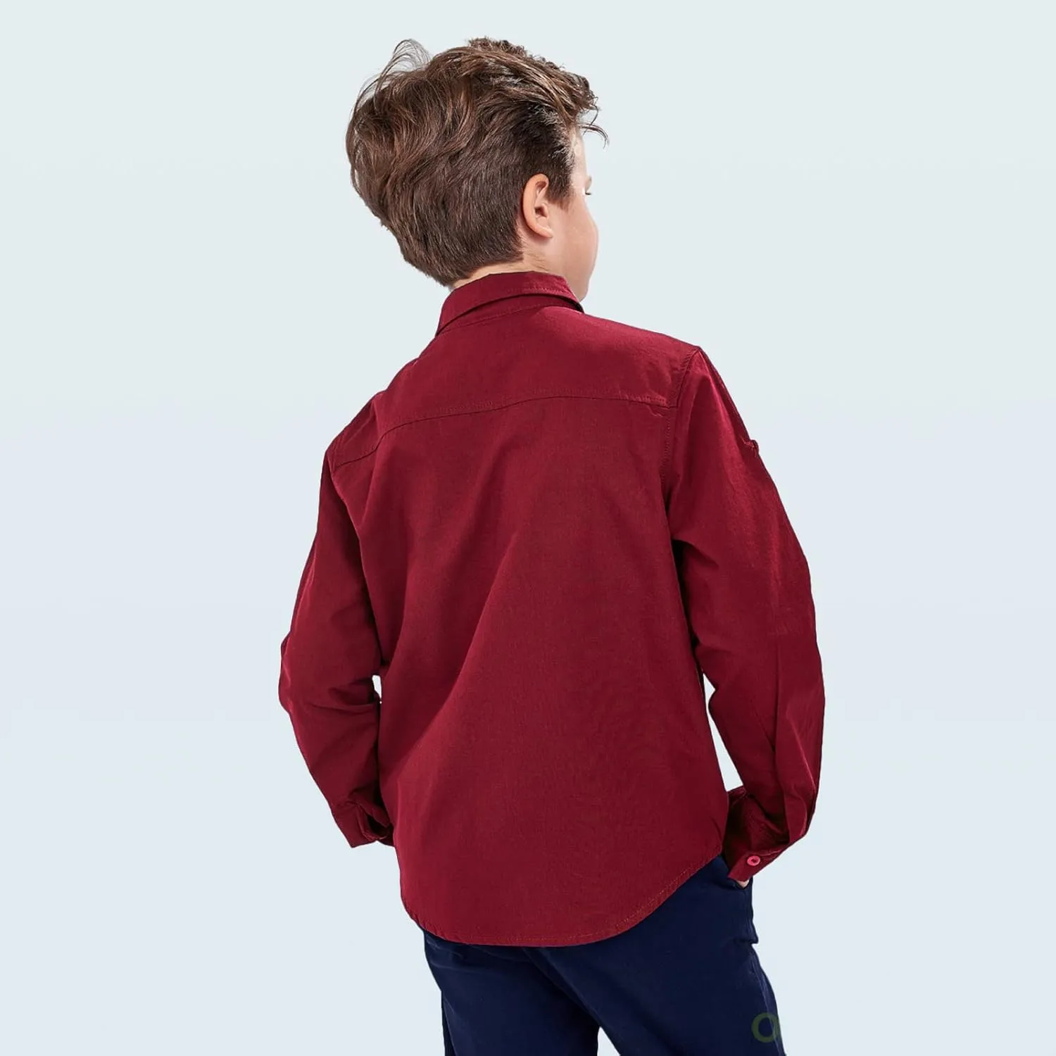 Boys Long Sleeve White Button Down Shirt - Collared Uniform Boys White Dress Shirt Button Up Shirt Boys