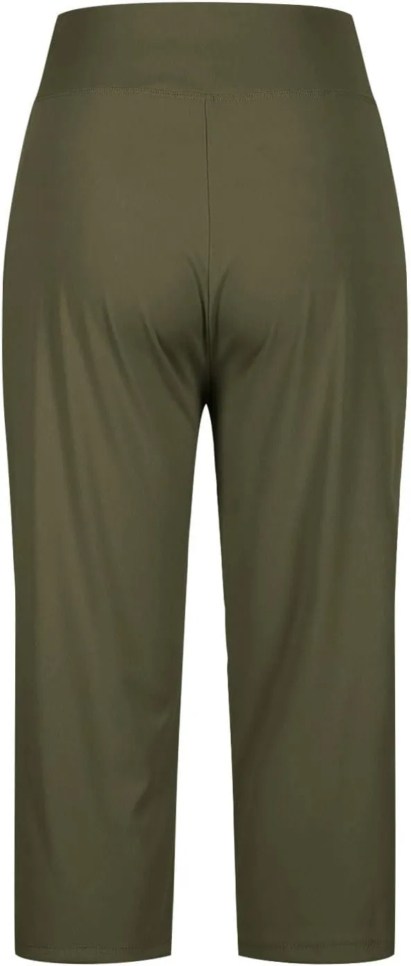 Capri Pants for Women Stretch High Waisted Crop Office Work Pants Summer Casual Capris Slacks Yoga Dress Pant