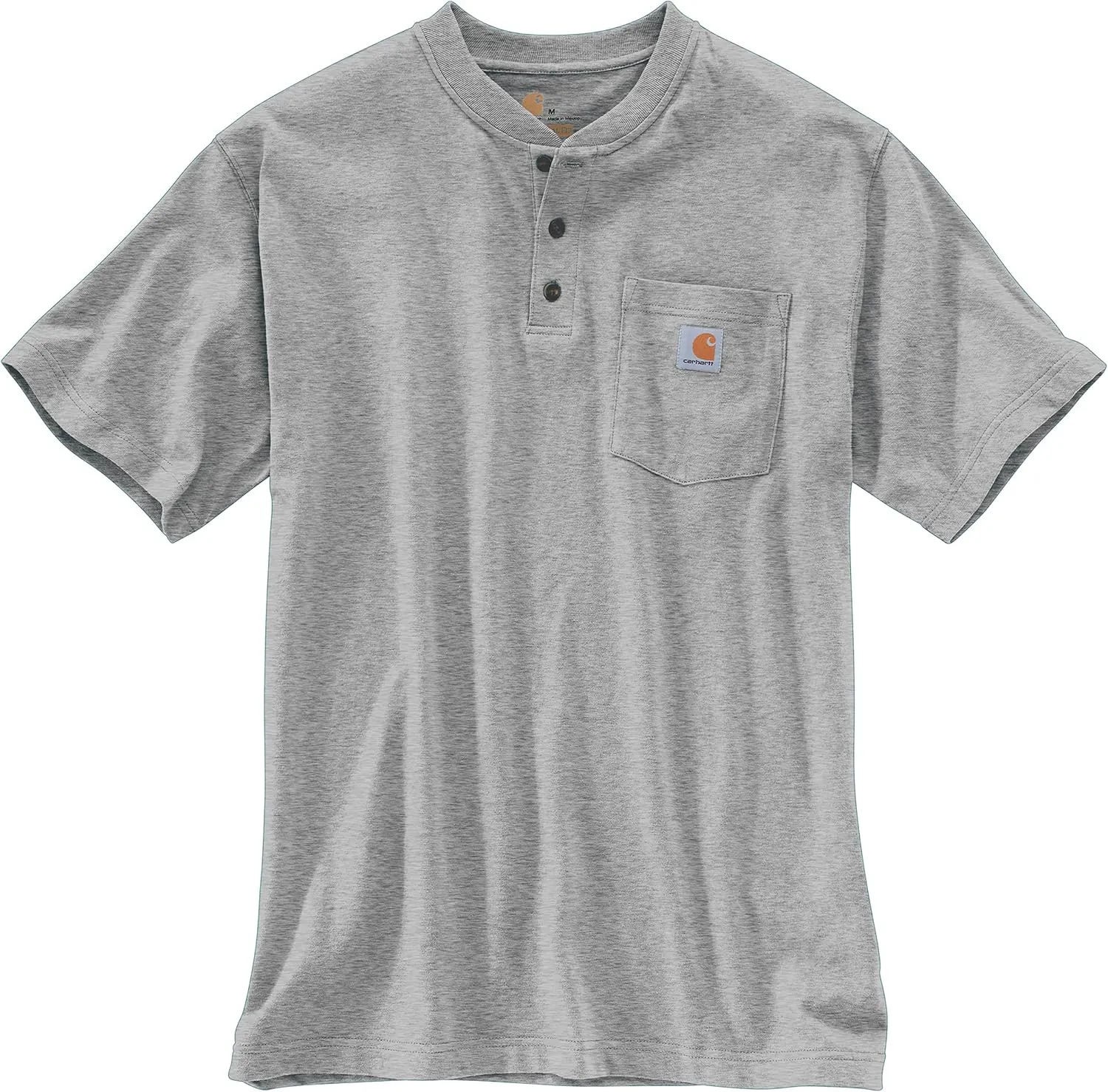 Carhartt Men's Loose Fit Heavyweight Short-Sleeve Pocket Henley T-Shirt