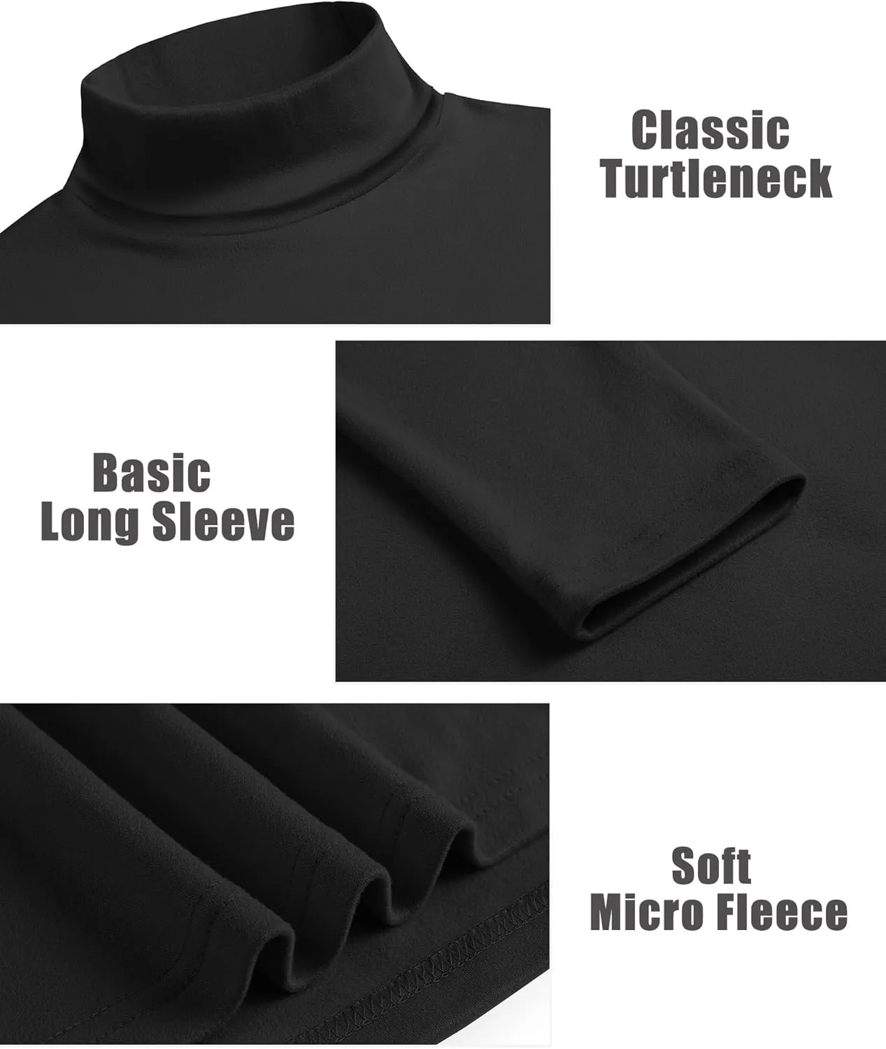 COOFANDY Men's Turtle Neck Shirts High Neck Mock Neck T Shirts Long Sleeve Slim Fit Sweater Casual Thermal Pullover