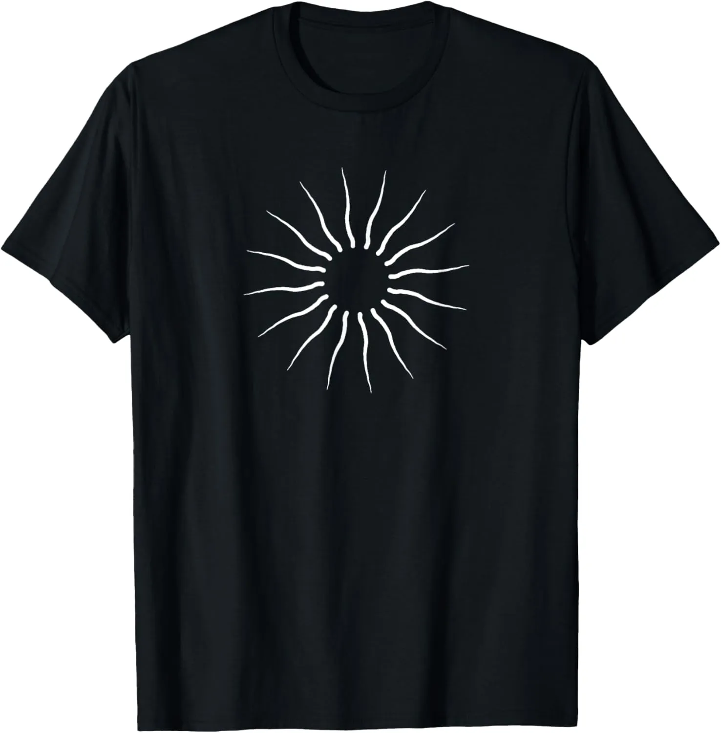 Cool Surf Aesthetic Summer Waves White Line Minimalist Sun T-Shirt
