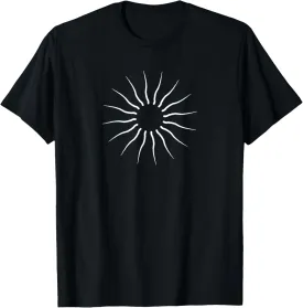 Cool Surf Aesthetic Summer Waves White Line Minimalist Sun T-Shirt