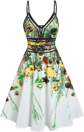 DRESSFO Summer Dress Sundress Cami Dress for Women