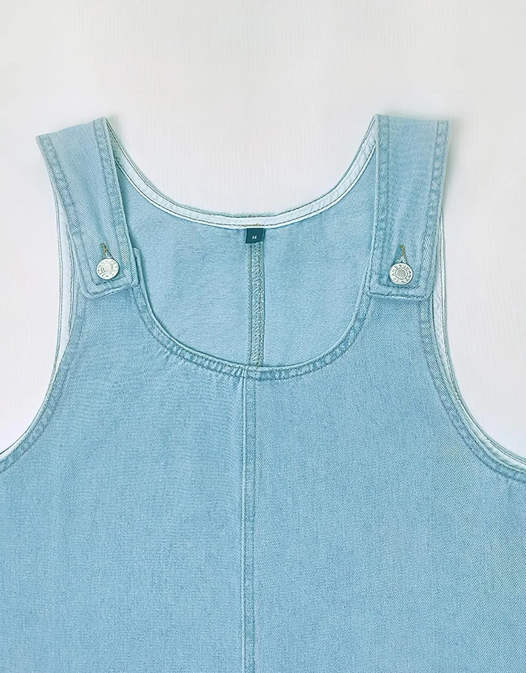 ebossy Women's Vintage Distressed Sleeveless Baggy Loose Denim Mini Dress with Pocket