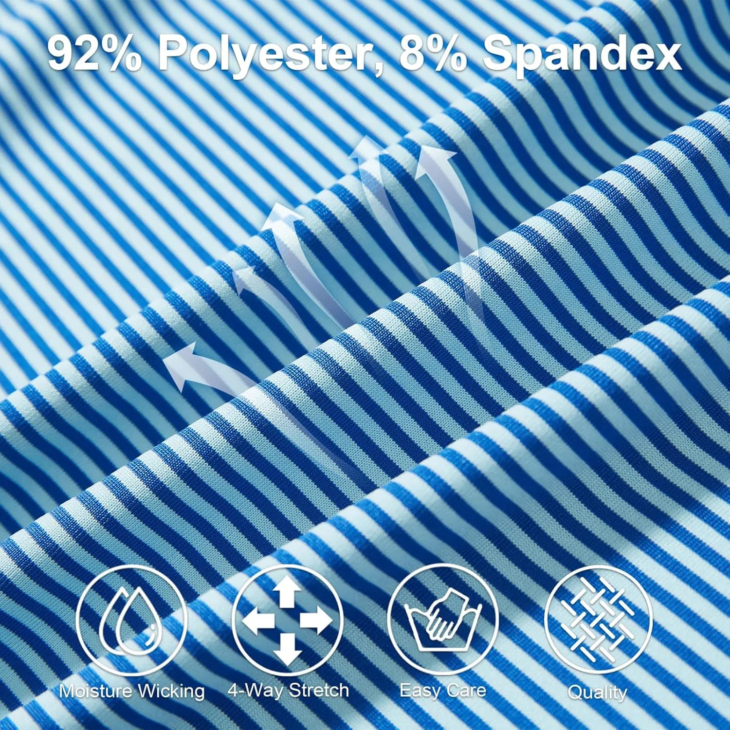 Golf Shirts for Boys Short Sleeve Moisture Wicking Dry Fit Performance Kids Youth Sport Striped Boys Polo Shirts