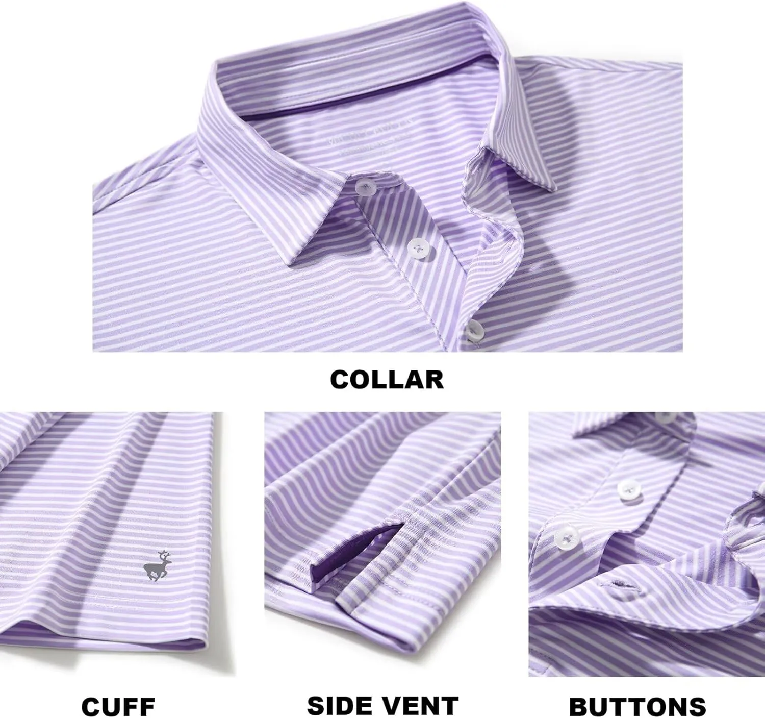 Golf Shirts for Boys Short Sleeve Moisture Wicking Dry Fit Performance Kids Youth Sport Striped Boys Polo Shirts