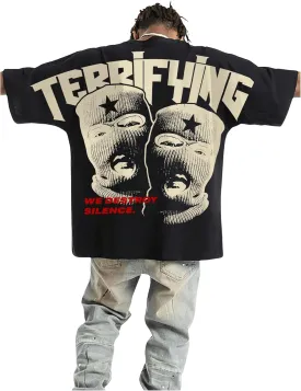 GORGLITTER Men's Oversized Graphic Tee Vintage 90s Hip Hop Short Sleeve T Shirt Casual Crewneck Streetwear Top