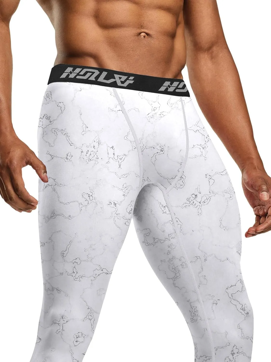 Holure 3 Pack Men's Compression Pants, Athletic Workout Running Leggings for Men, Sports Base Layer Thermal Tights