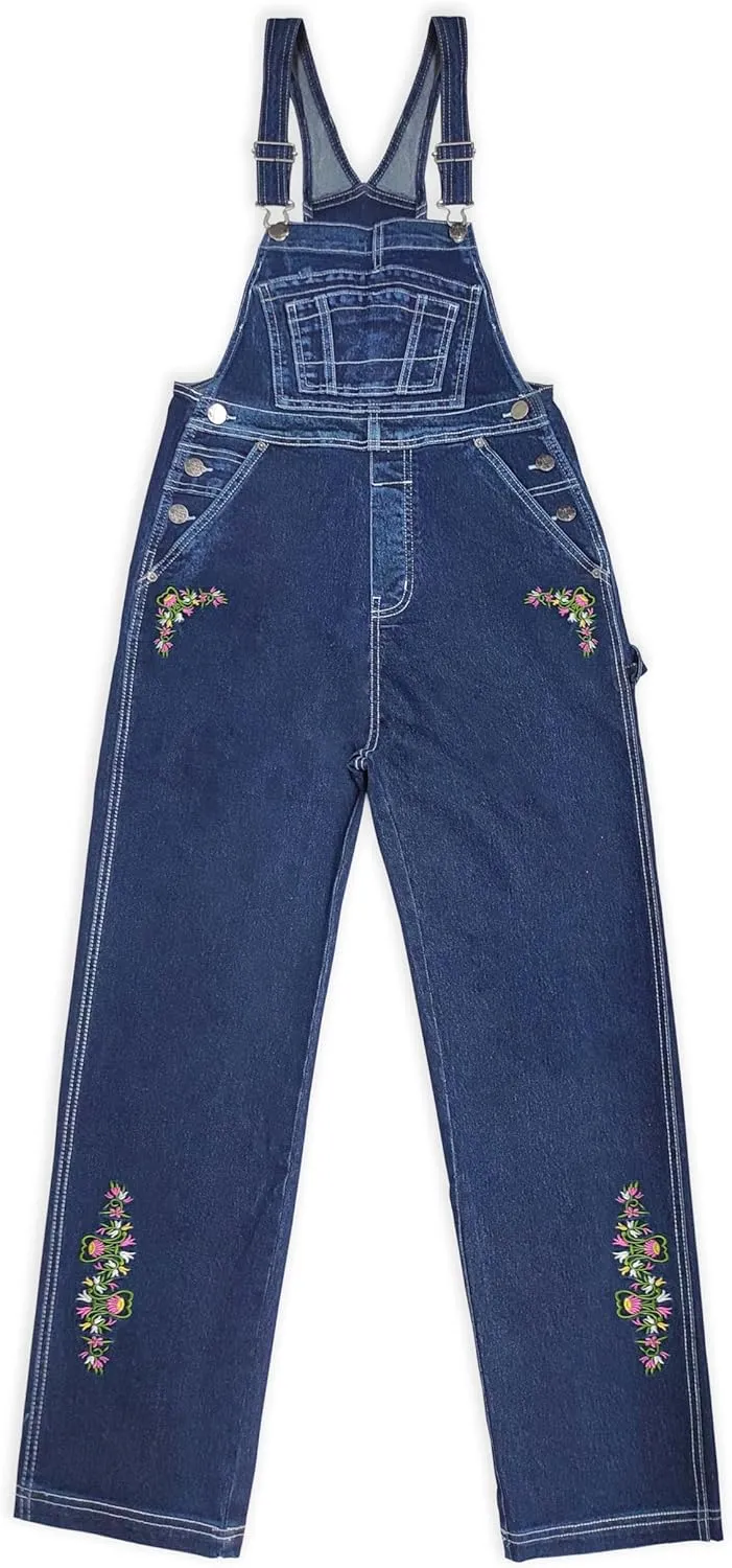 Hybrid & Company Womens Super Comfy Stretch Denim jumpsuit Pants Overalls