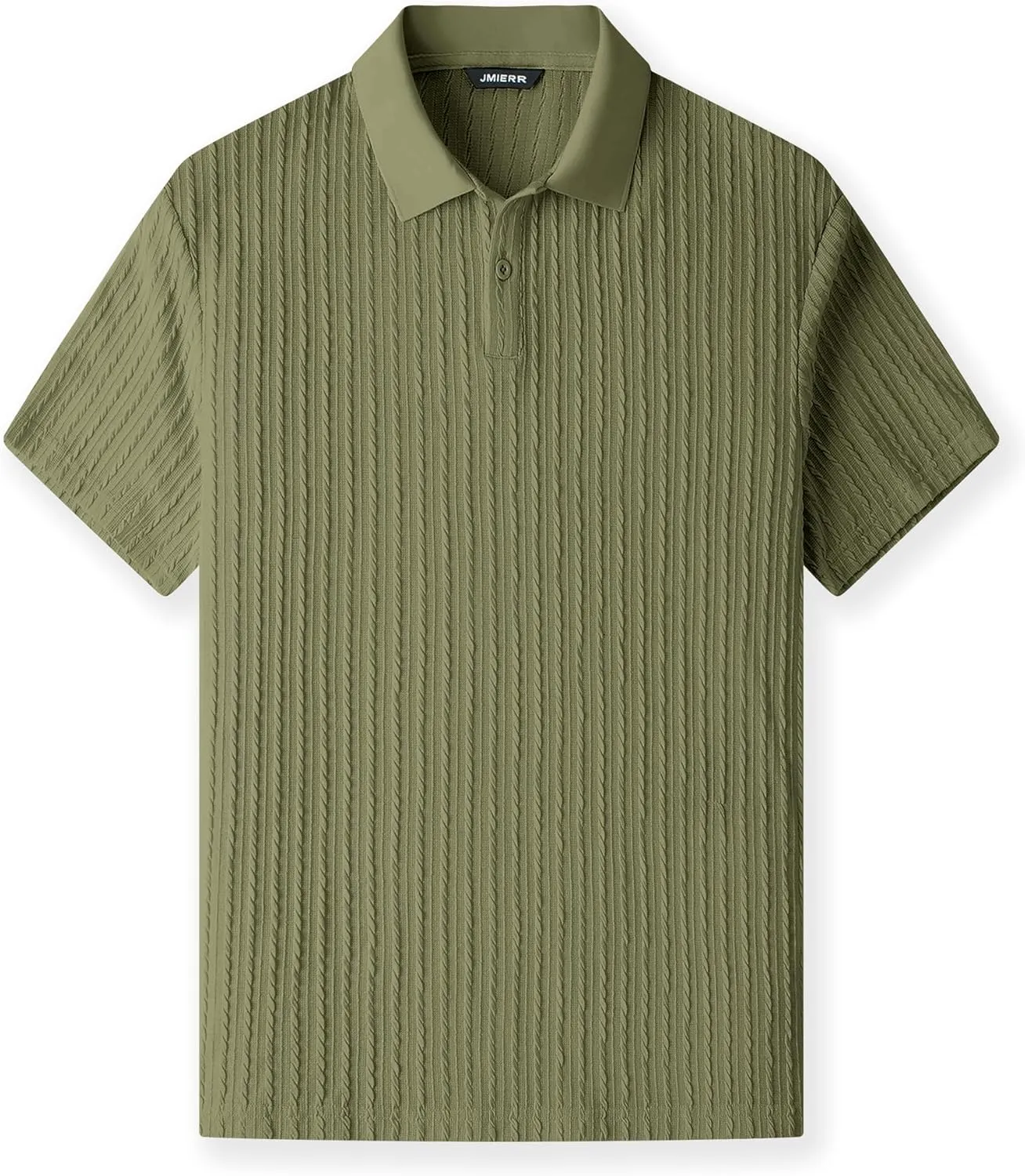 JMIERR Mens Casual Polo Shirt Summer Short Sleeve Vacation Button Beach Knit Stretchy Golf Shirts