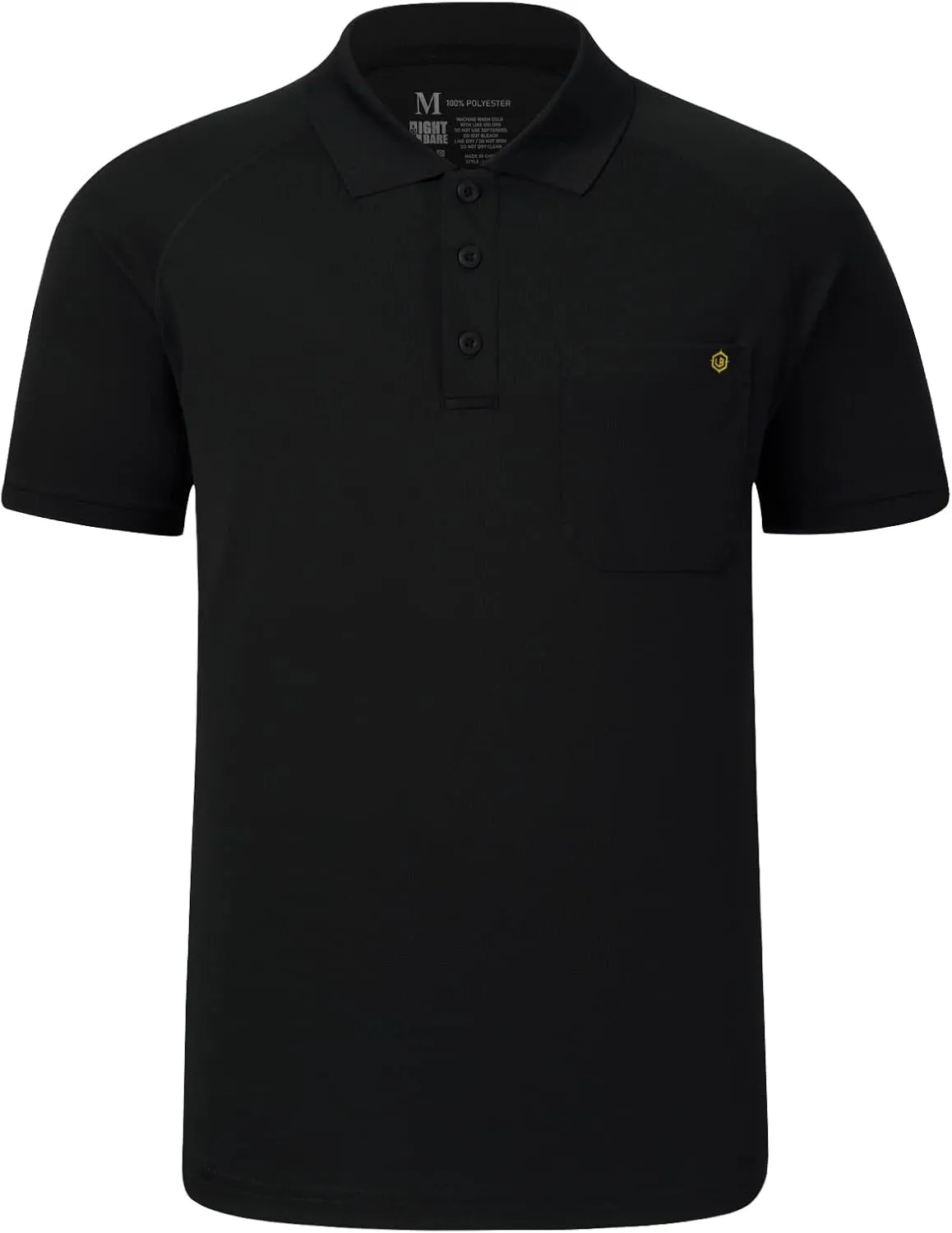 Lightbare Mens Short Sleeve Polo Shirt UPF 50 Performance Moisture Wicking Quick Dry Golf Tennis Polo for Tactical Hiking