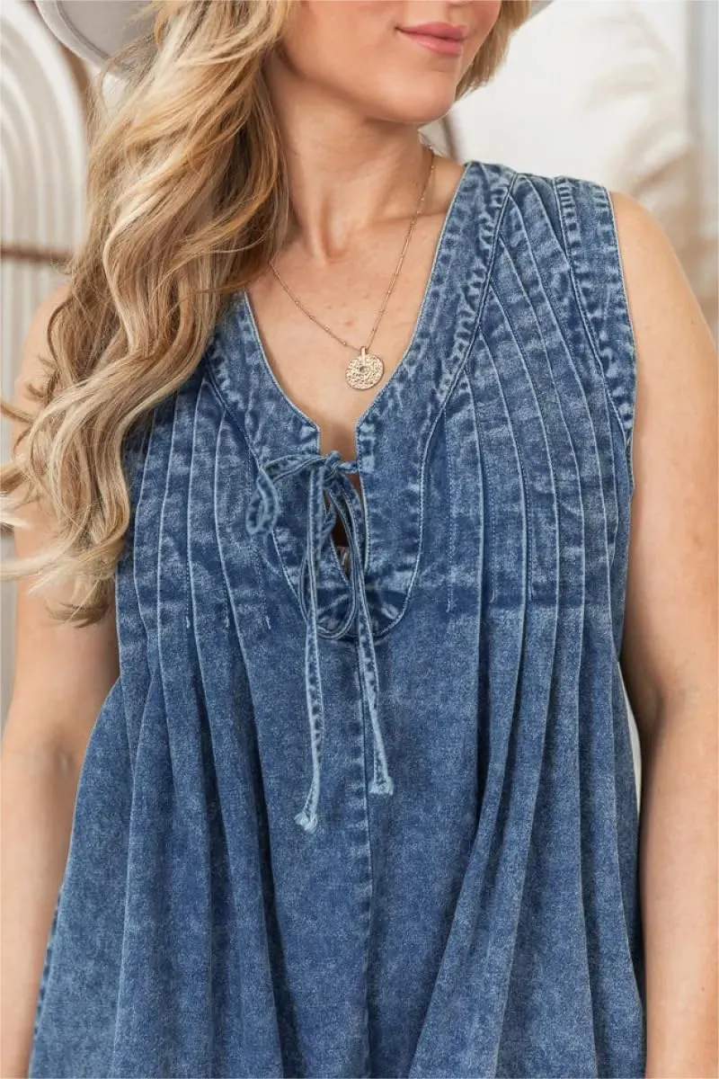 loveimgs Women Cute Denim Romper Shorts Overall Dress Sleeveless V Neck Ruffle Jean Jumpsuit Jumper Summer Y2k 2025