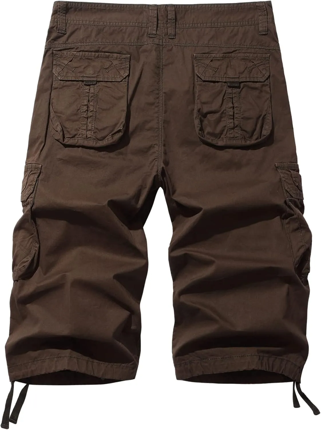 Men's Cargo Shorts 3/4 Cotton Relaxed Fit Below Knee Capri Cargo Pants