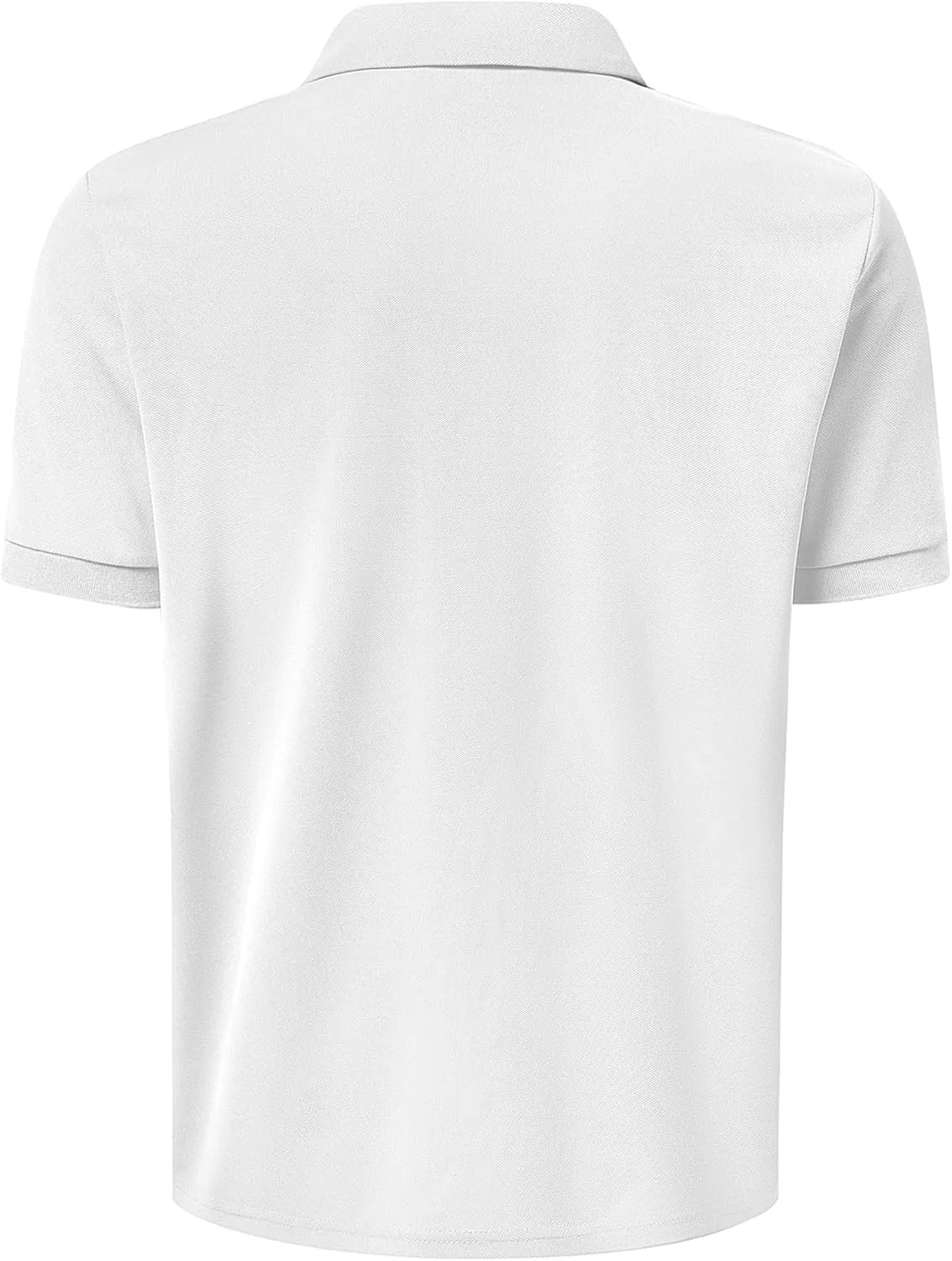 Men's Classic Short Sleeve Polo Shirt Casual Lightweight Solid Golf Shirts with Pocket