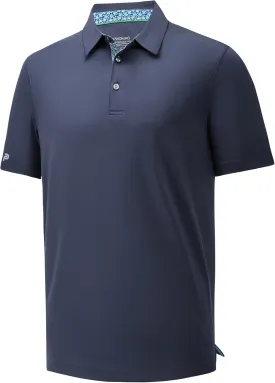Mens Golf Shirt Short Sleeve Moisture Wicking Dry Fit Performance Casual Solid Collared Golf Polo Shirts for Men