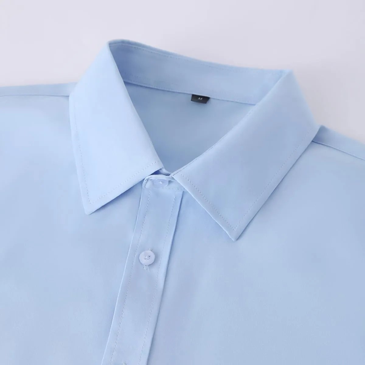 Men's Long Sleeve Dress Shirts, Regular Fit Stretch Wrinkle-Free Business Casual Button-Down Shirts with Front Pocket