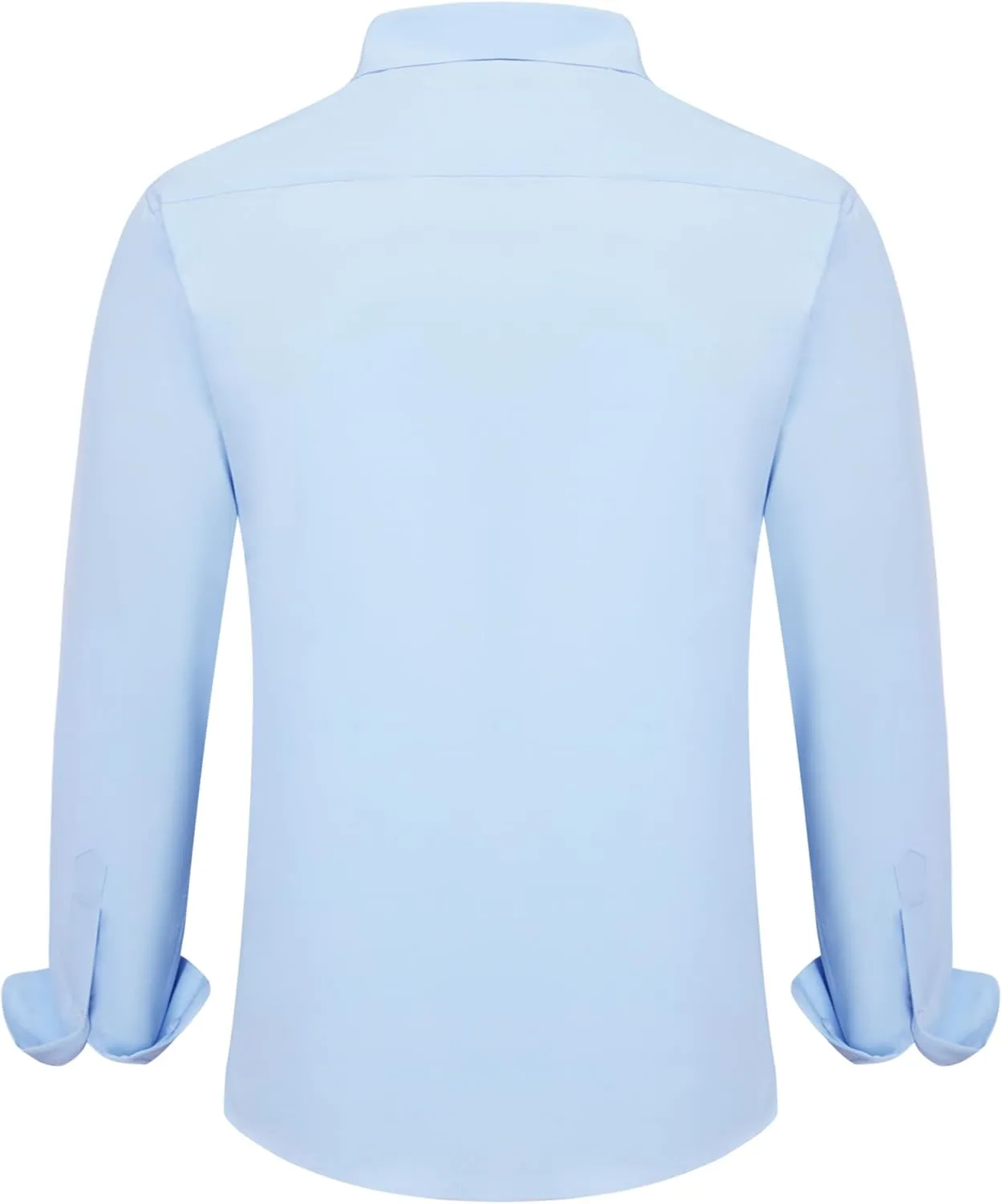 Men's Long Sleeve Dress Shirts, Regular Fit Stretch Wrinkle-Free Business Casual Button-Down Shirts with Front Pocket