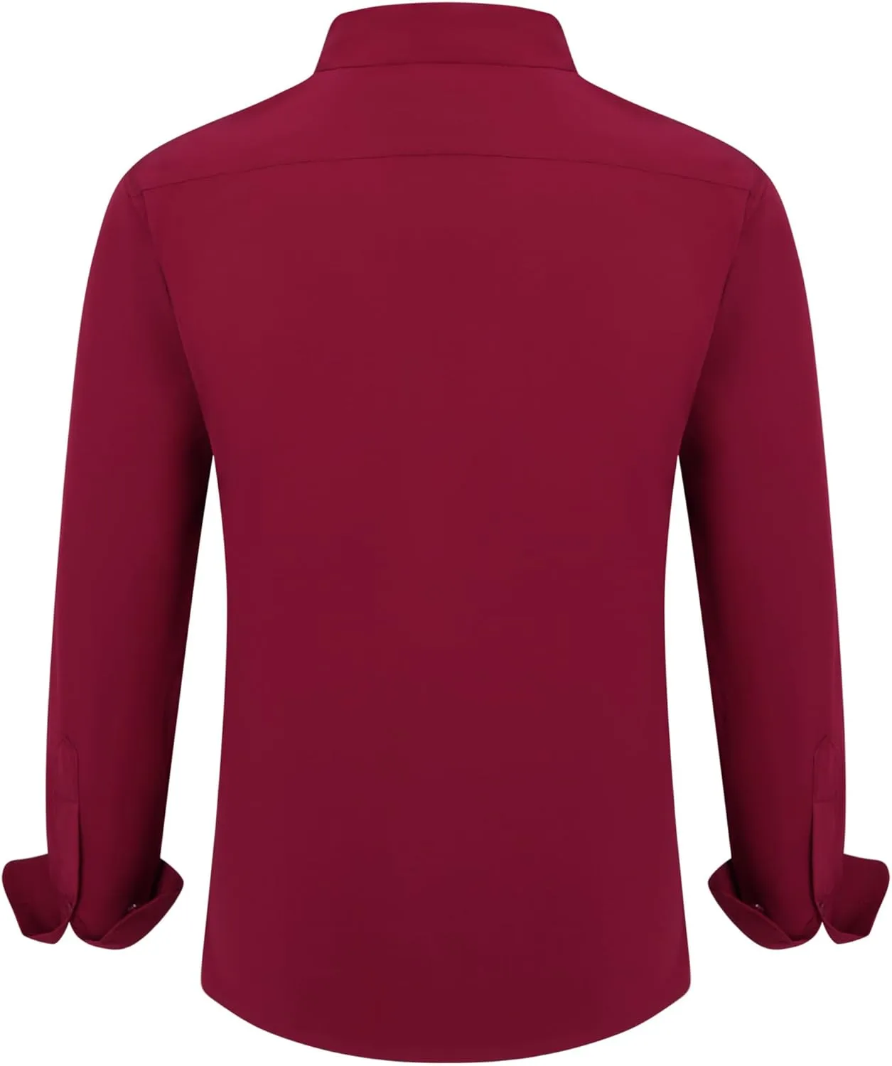 Men's Long Sleeve Dress Shirts, Regular Fit Stretch Wrinkle-Free Business Casual Button-Down Shirts with Front Pocket
