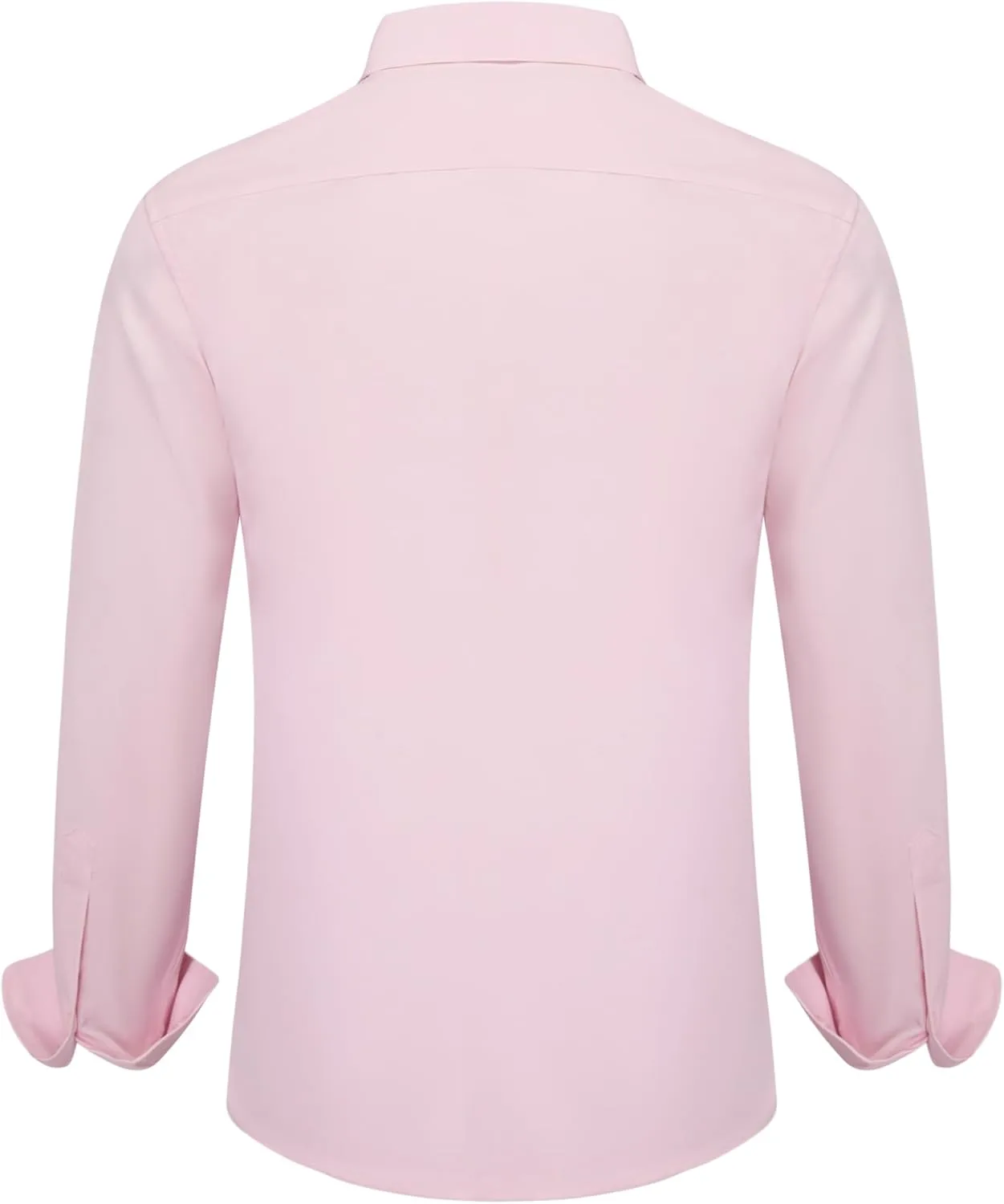 Men's Long Sleeve Dress Shirts, Regular Fit Stretch Wrinkle-Free Business Casual Button-Down Shirts with Front Pocket