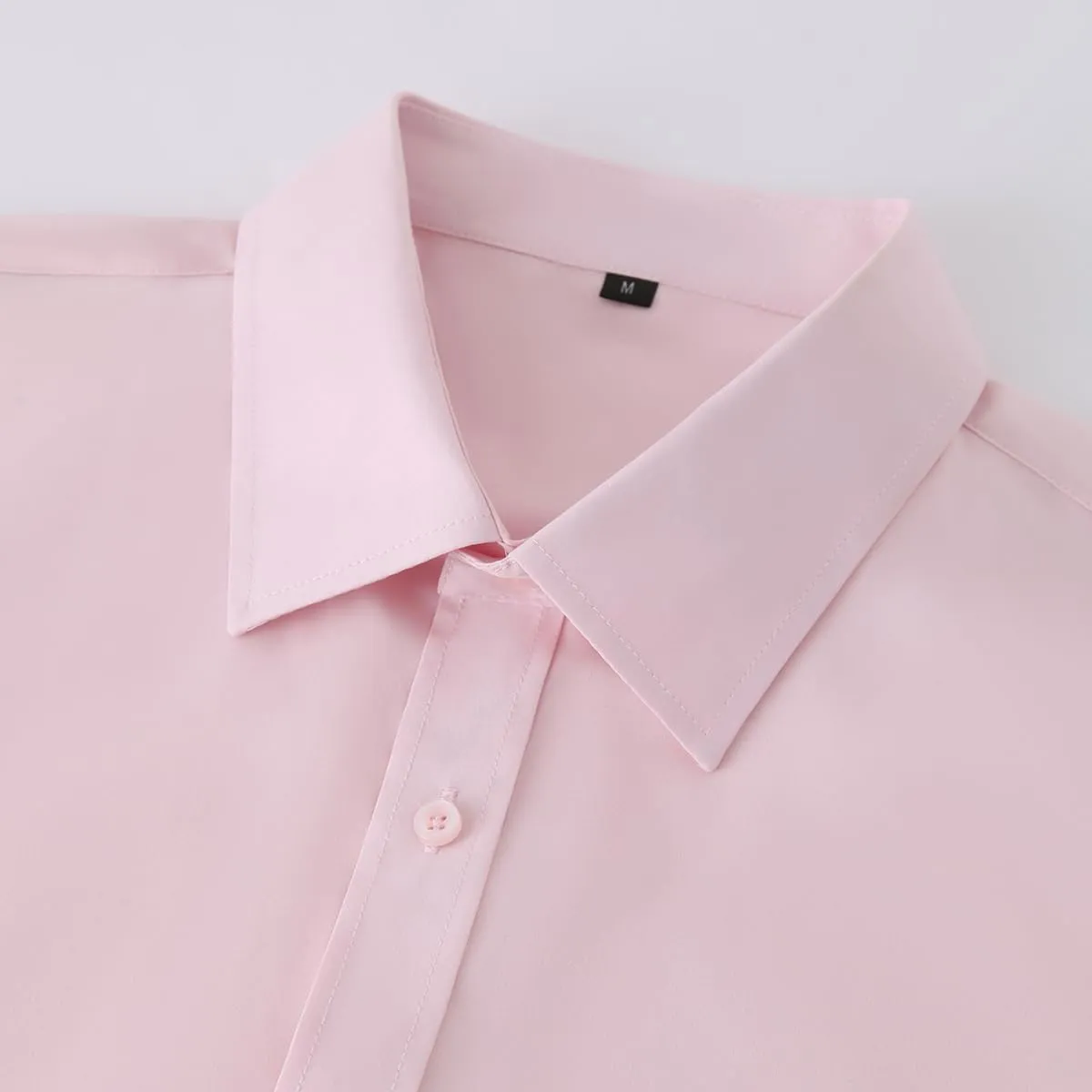Men's Long Sleeve Dress Shirts, Regular Fit Stretch Wrinkle-Free Business Casual Button-Down Shirts with Front Pocket