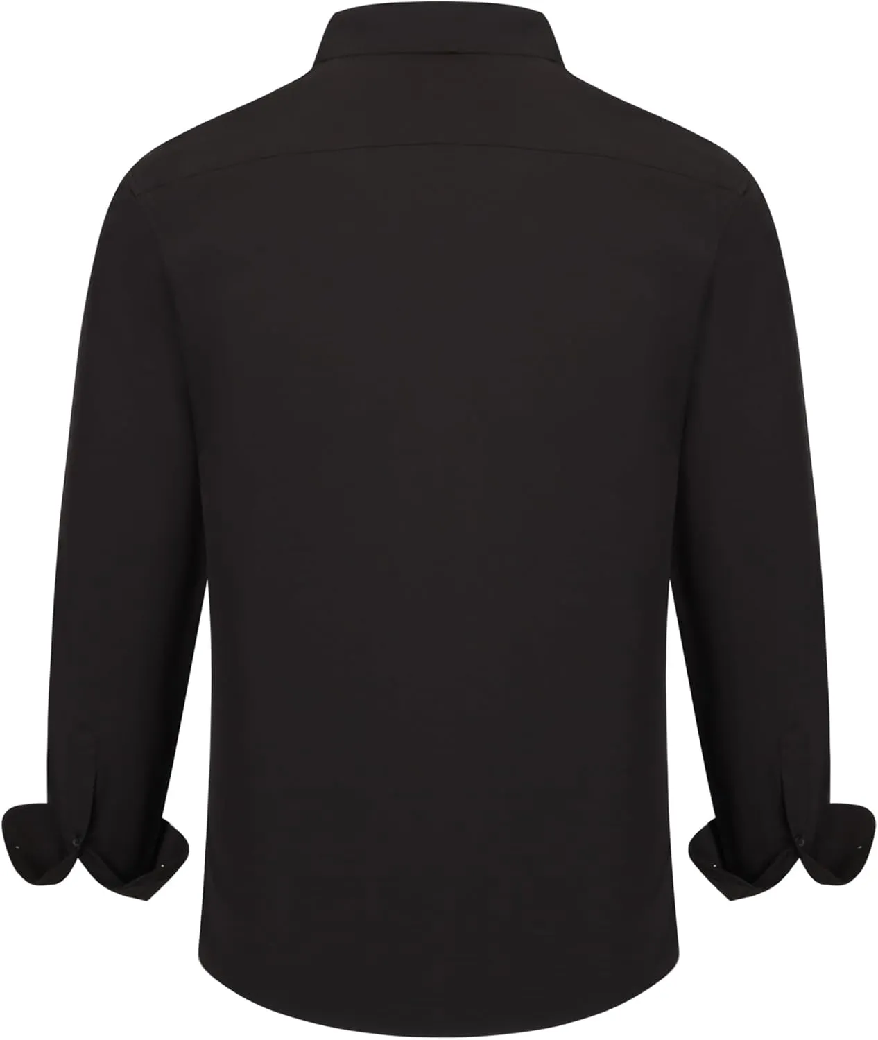 Men's Long Sleeve Dress Shirts, Regular Fit Stretch Wrinkle-Free Business Casual Button-Down Shirts with Front Pocket