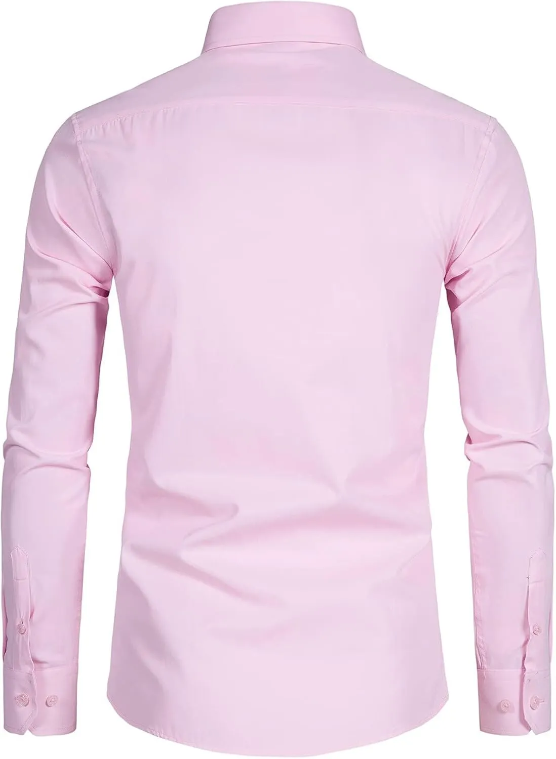 Men’s Slim Fit Dress Shirts Athletic Fitted Long Sleeve Stretch Casual Button Down Shirt