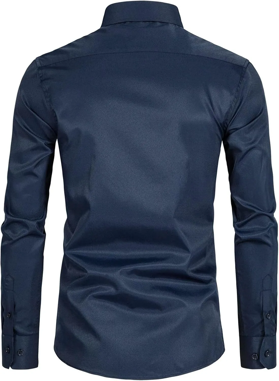 Men’s Slim Fit Dress Shirts Athletic Fitted Long Sleeve Stretch Casual Button Down Shirt