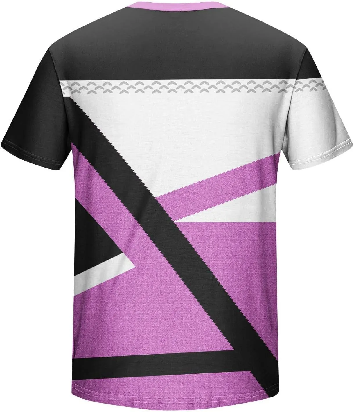 Mens T-Shirt Casual Geometric Patterns Short Sleeve T Shirts Trendy Pullover Crewneck Plus Size Blouse Loose Fit Tee Tops