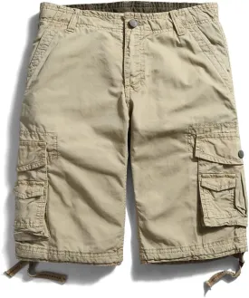OCHENTA Men's Loose Fit Cargo Shorts with Multi Pockets