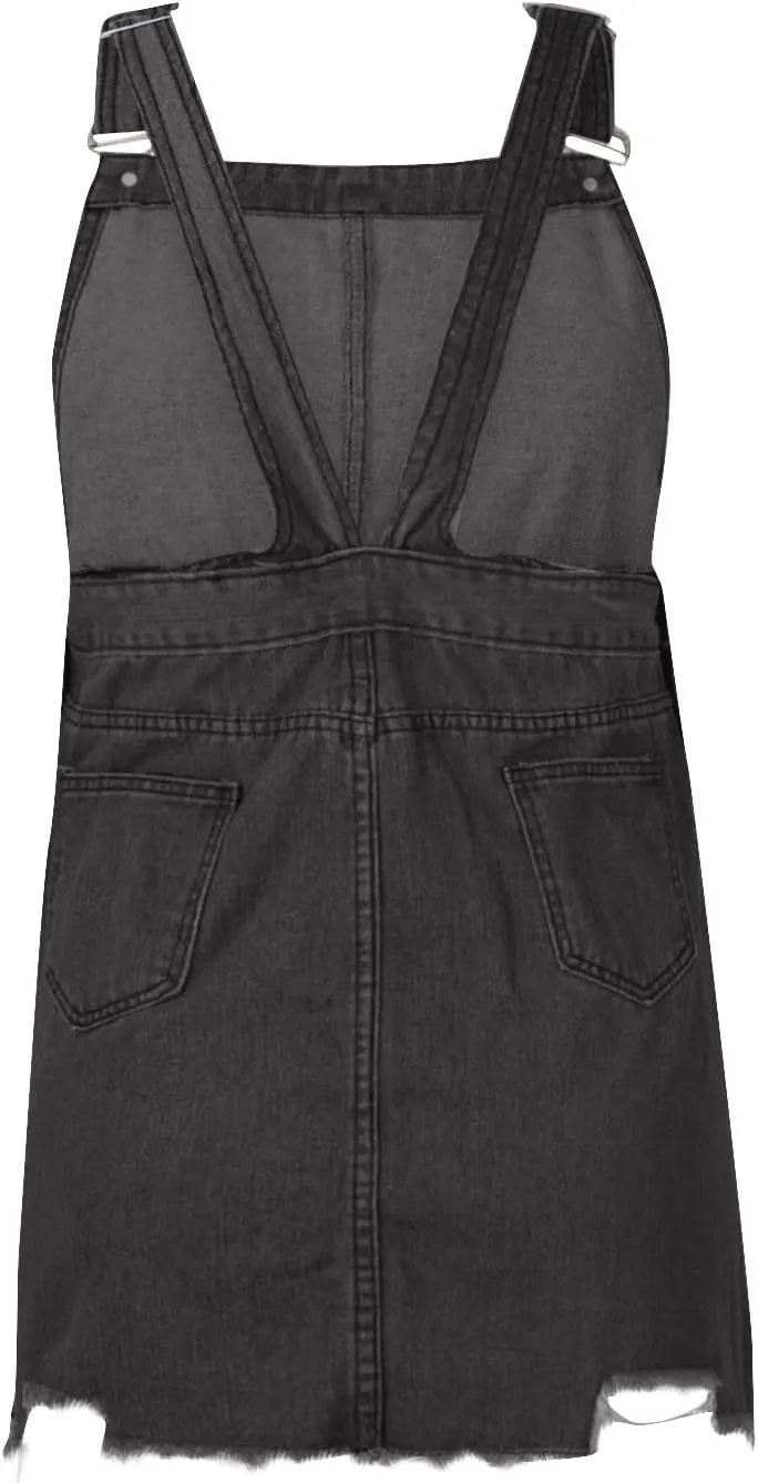 OIOLOYJM Denim Jumpsuit for Womens Shortalls Casual Adjustable Straps High Waist Bib Jeans Overalls Shorts Rompers for Women