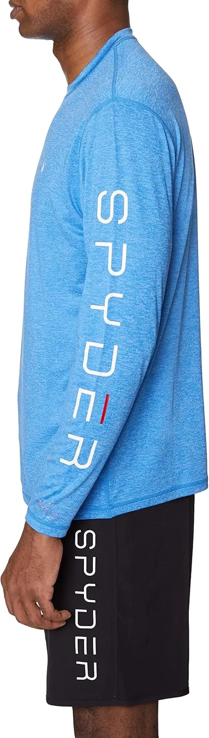 Spyder Men's Long Sleeve Rashguard  UPF , Quick-Dry, Swim Shirt, Surfing, Hiking, Workouts