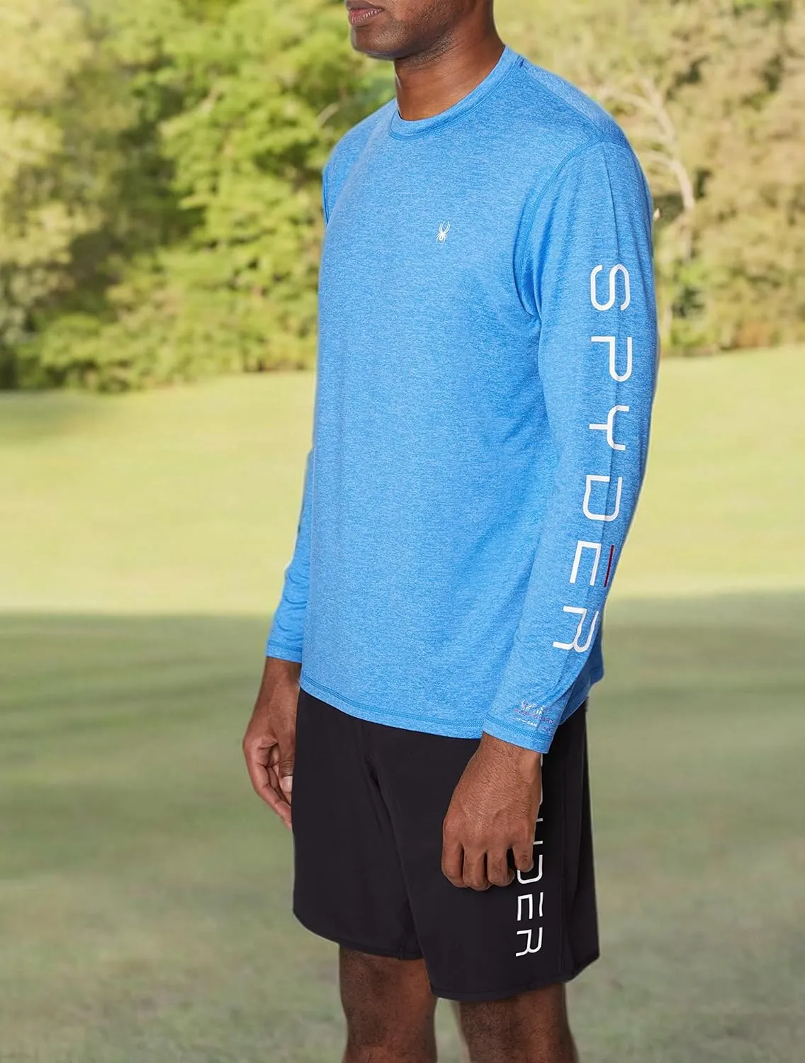 Spyder Men's Long Sleeve Rashguard  UPF , Quick-Dry, Swim Shirt, Surfing, Hiking, Workouts