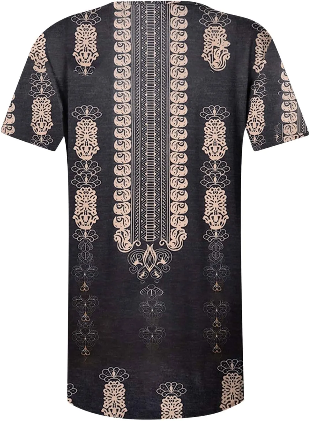 Summer Tops for Women 2025 Trendy Boho Floral Print Tunic Shirts Short Sleeve Button v Neck Tshirt Casual Loose Blouse