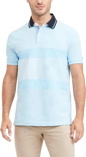 Tommy Hilfiger Men's Short Sleeve Cotton Pique Flag Graphic Polo Shirt in Custom Fit