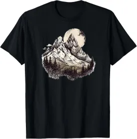 trees black and white T-Shirt
