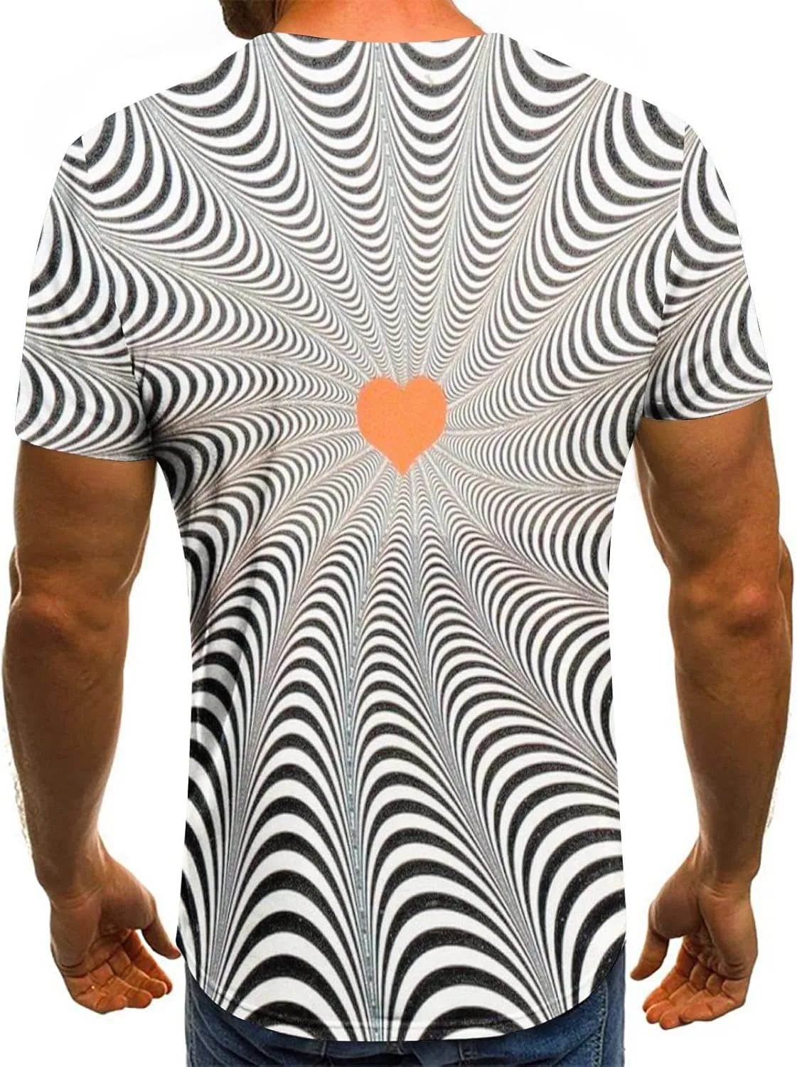 Unisex Fashion 3D Print T-Shirts Funny 3D Abstract Art Trippy Graphics Crewneck Short Sleeve Tops for Mens Womens
